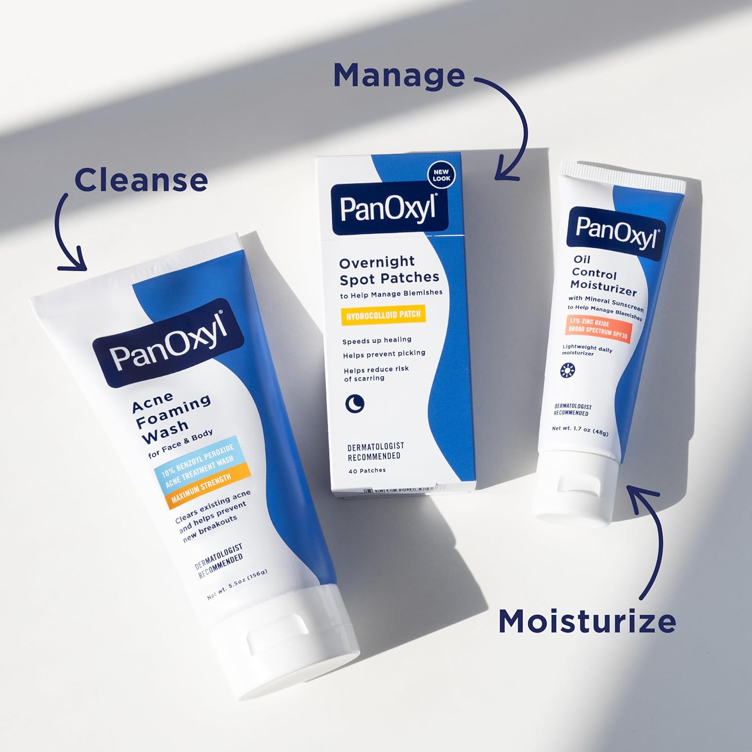 PanOxyl Acne Foaming Wash Benzoyl Peroxide 10% Maximum Strength Antimicrobial, 5.5 Oz 24Hr Smart